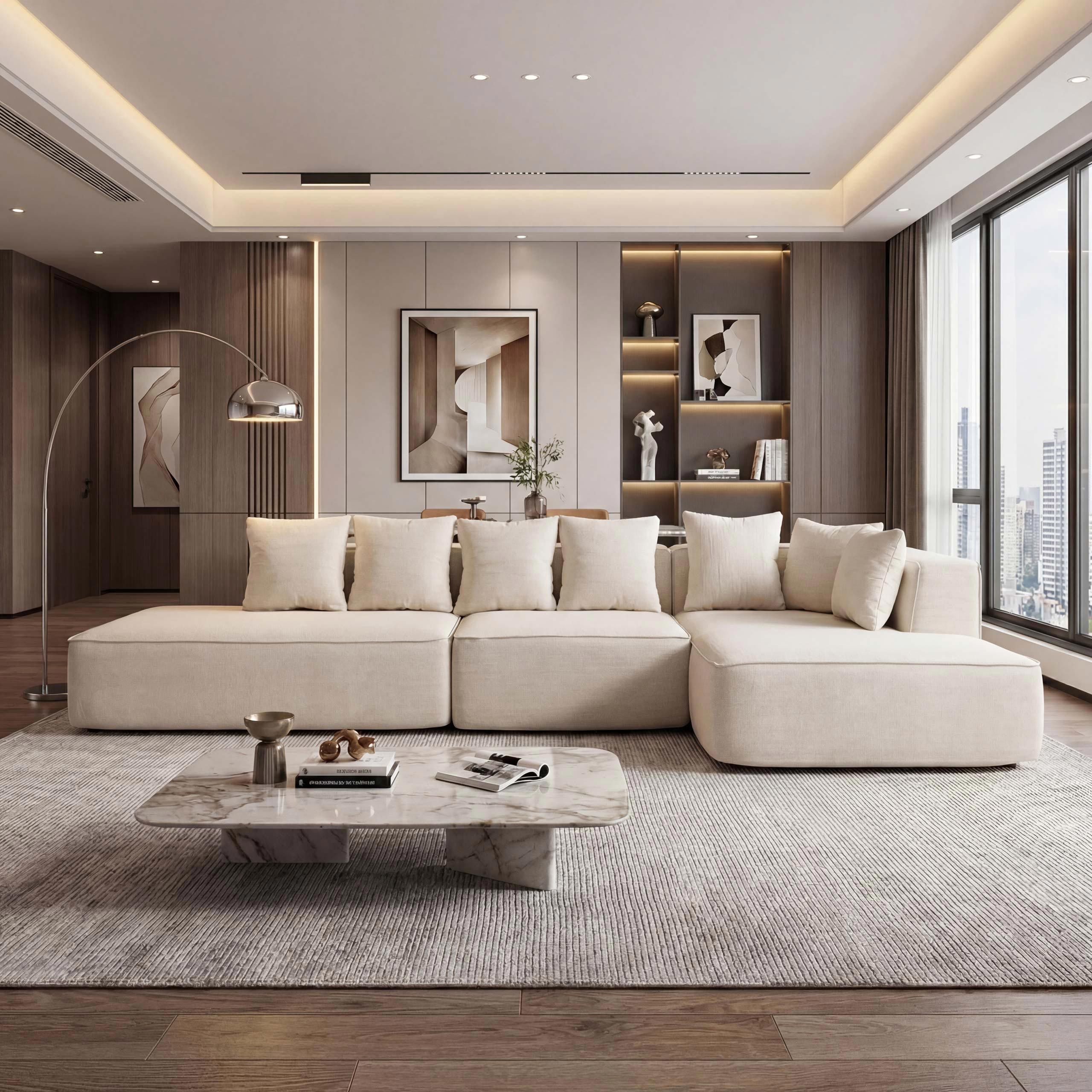 MCW Loungesofa MCW-Q28-r, Kissenbezug waschbar bei 30°, Rutschfeste Unterseite