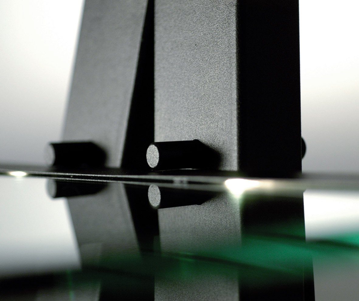 Schroers & Schroers TV-Rack Alphastatic, Hifi Möbel mit 5 Glas-Fachböden, Breite 50 cm