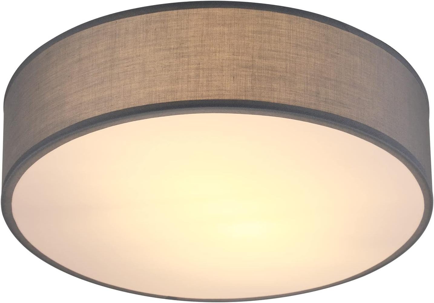 monzana Deckenleuchte Deckenleuchte, Innenbeleuchtung, Deckenlampe Stoff Grau 30 cm Modern E27 Rund 1 Flammig Deckenleuchte