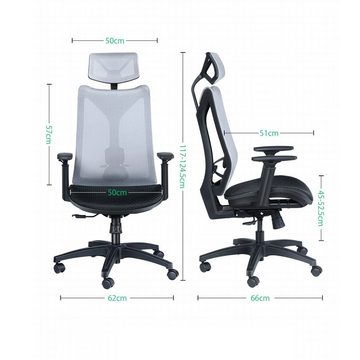 BLiTZWOLF Bürostuhl »BW-HOC4«, Ergonomischer Schreibtischstuhl, Gaming Stuhl, Netz Stuhl