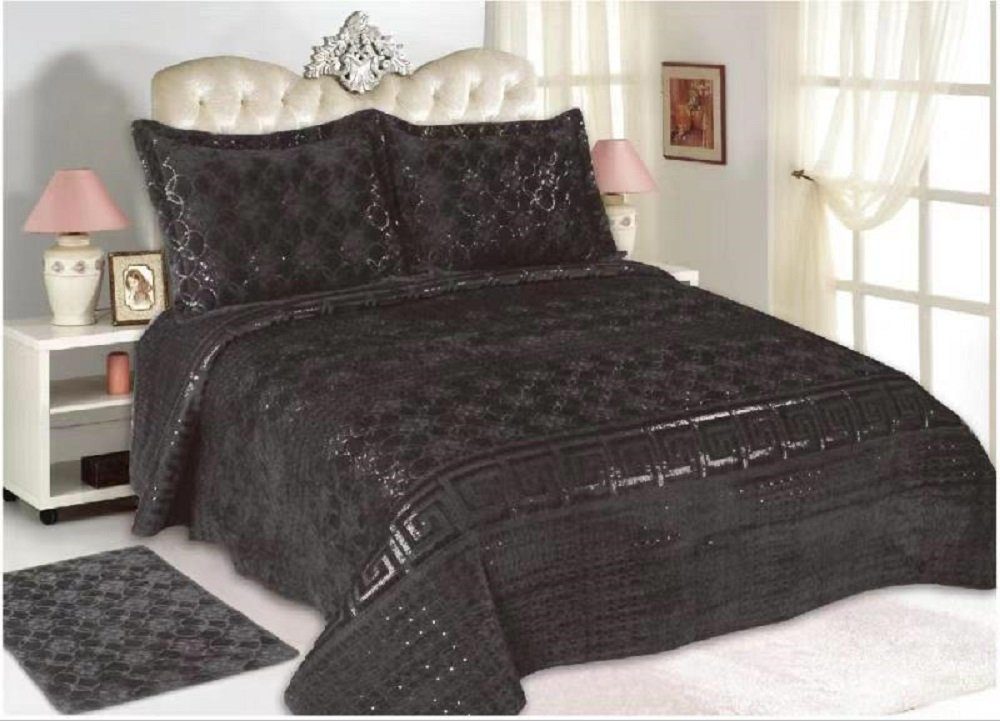 ZELLERFELD Tagesdecke 3-Teilige Bettdecke Tagedecke mit schönem Design Bettdecke