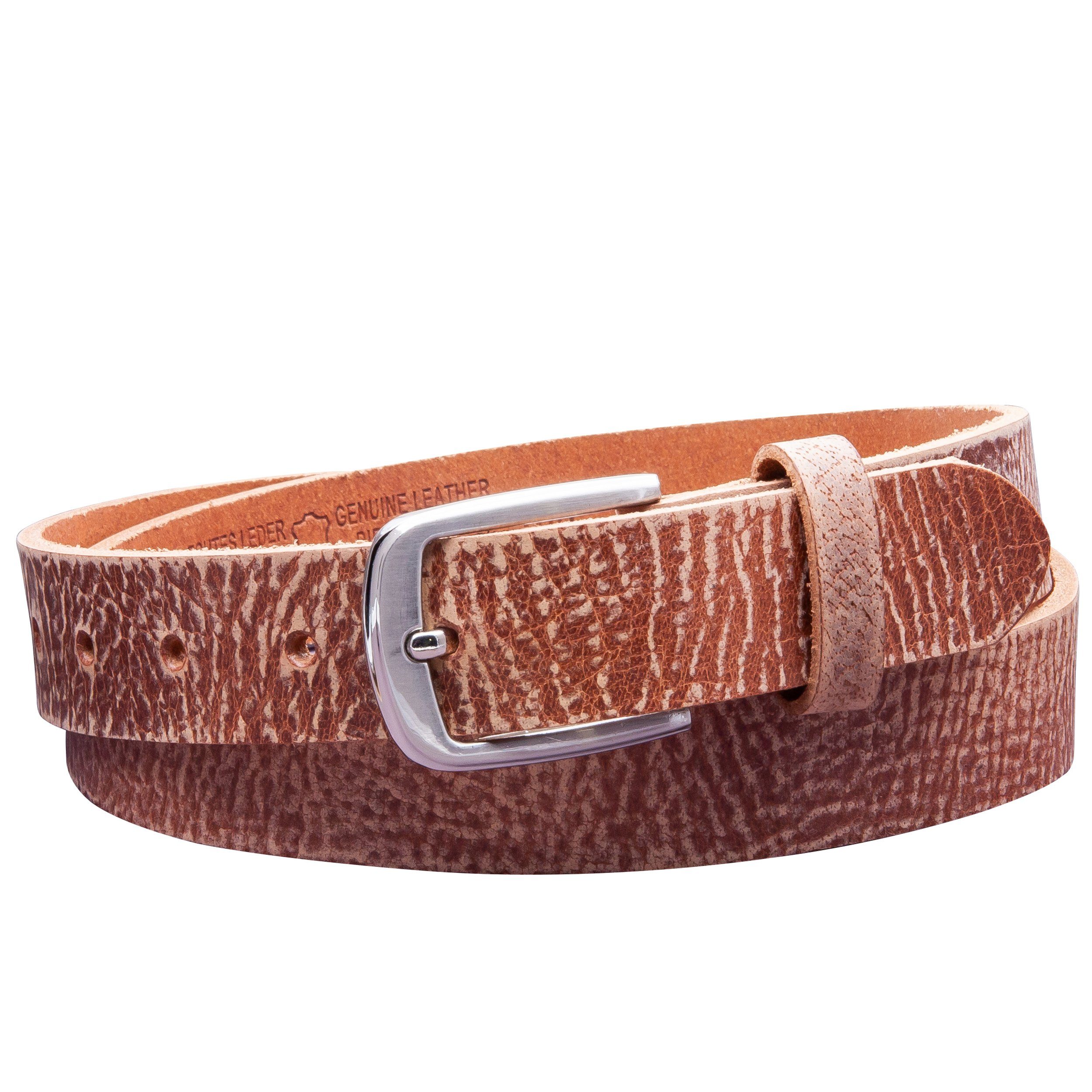 COLOGNEBELT Ledergürtel OM315-GE-Rustikal MADE IN GERMANY, Rustikal Kürzbar, 100 % Echtleder, Aus einem Stück, Unisex