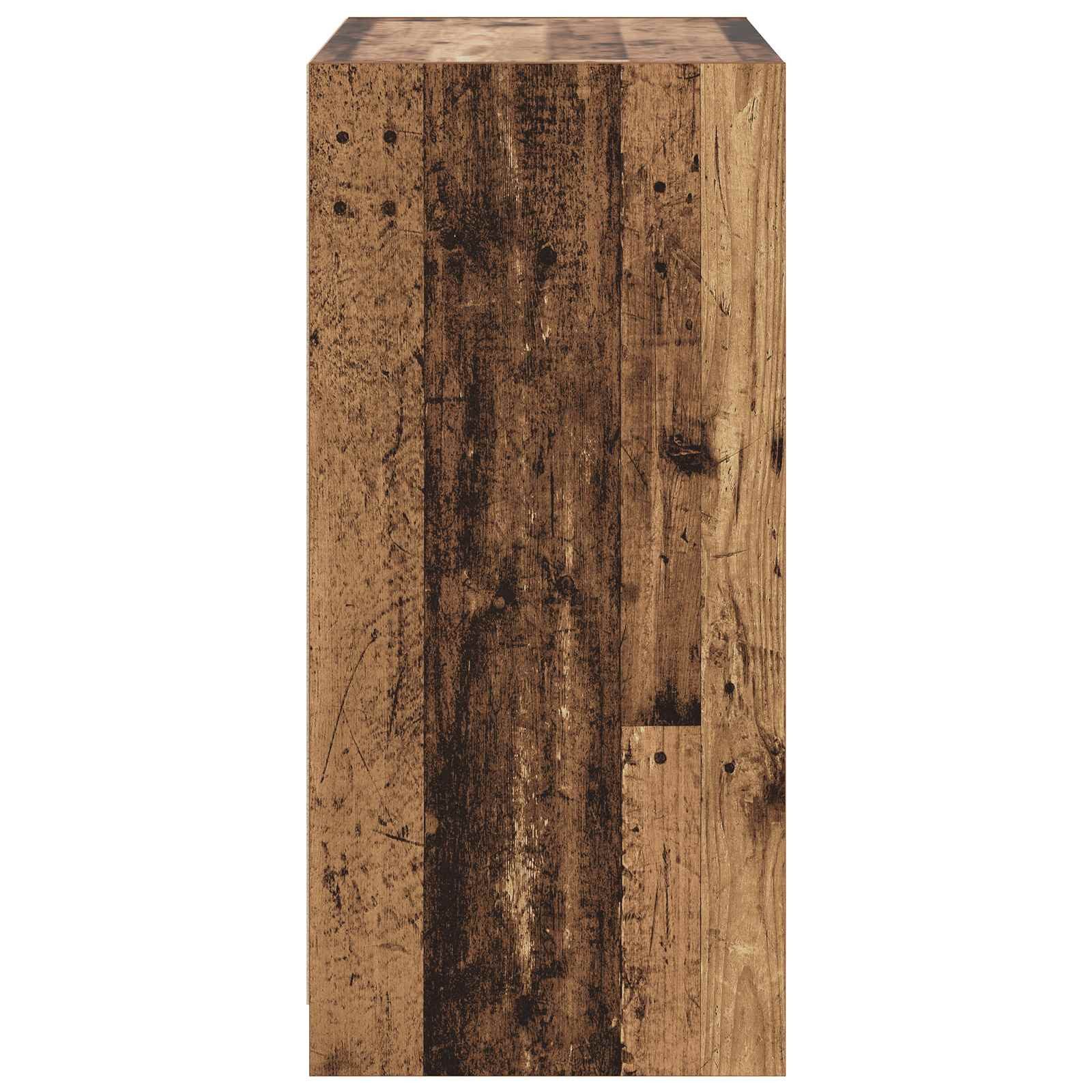 vidaXL Kleiderständer Kleiderschrank Altholz 77 x 48 x 102 cm Holzwerkstoff, (1 St)