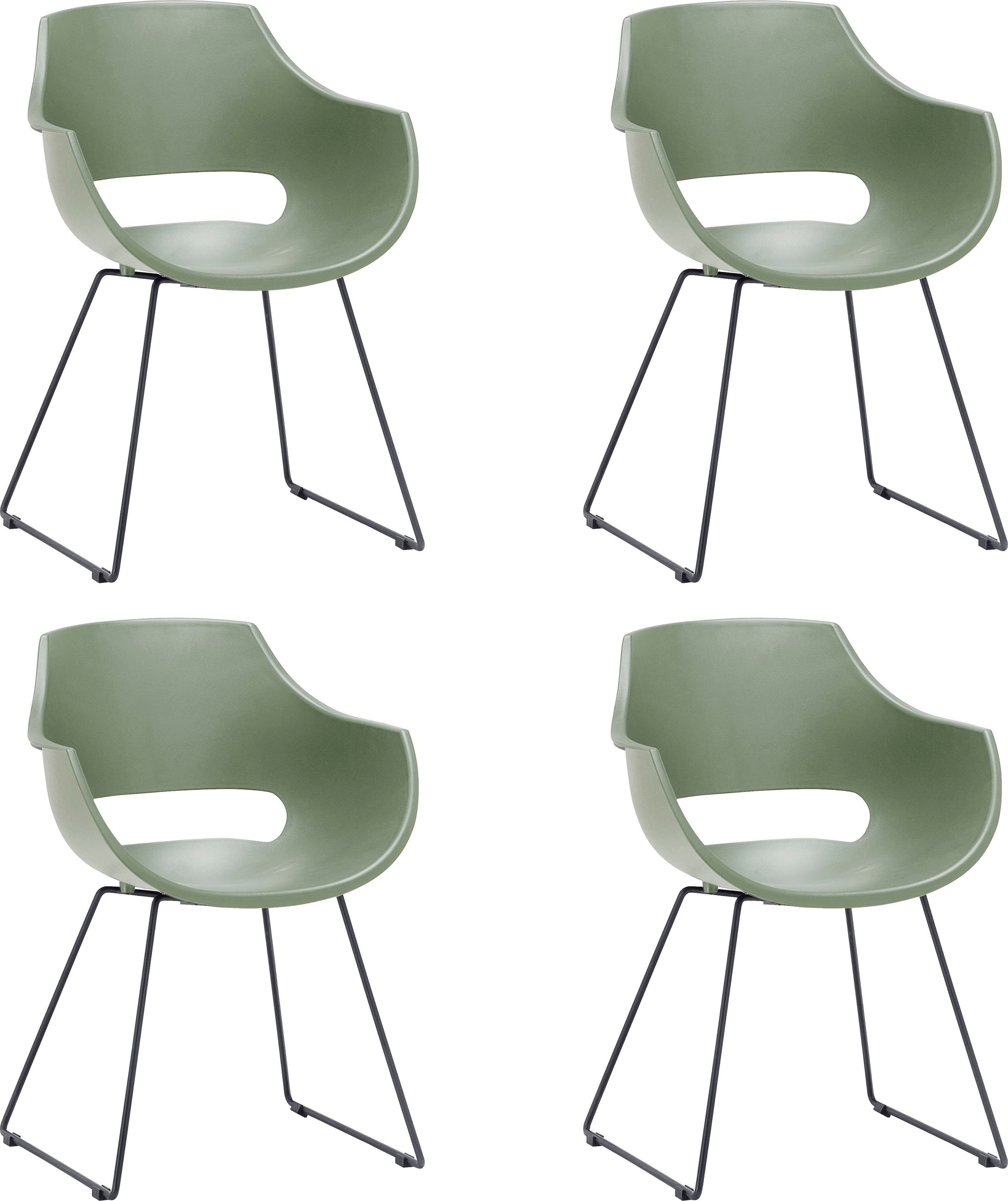 MCA furniture Schalenstuhl Rockville (Set, 4 St), 4er-Set, Kufe, Kunststoff, Belastbarkeit 120 kg, Sitzhöhe ca. 46 cm