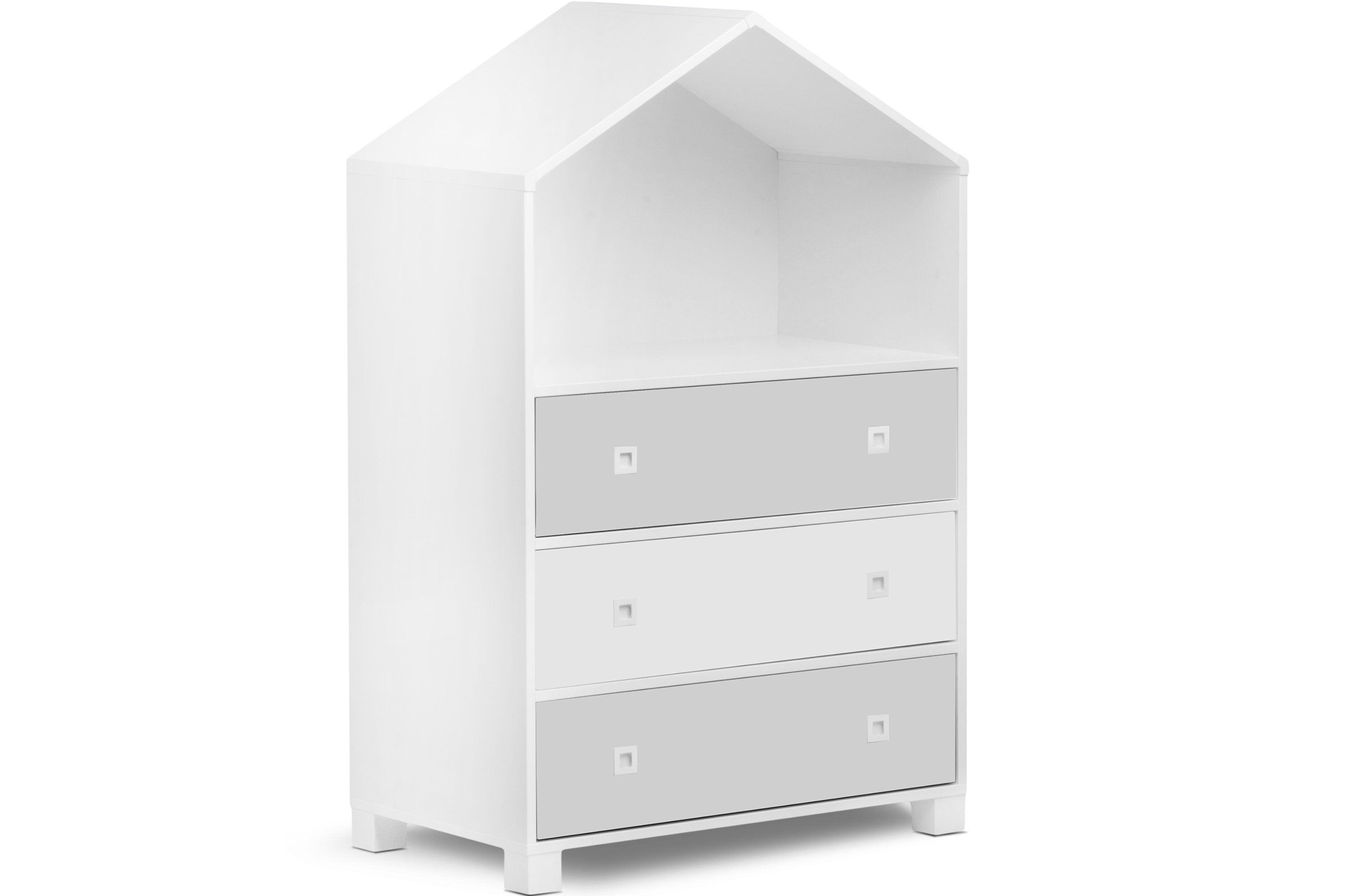 KONSIMO® Kommode MIRUM Kinderkommode Hausform Kommode, 3 Schubladen, mit Einlegeböde, Fenster mit Grifffunktion. Reduzierter Preis € 299,00. Unverbindliche Preisempfehlung € 349,00