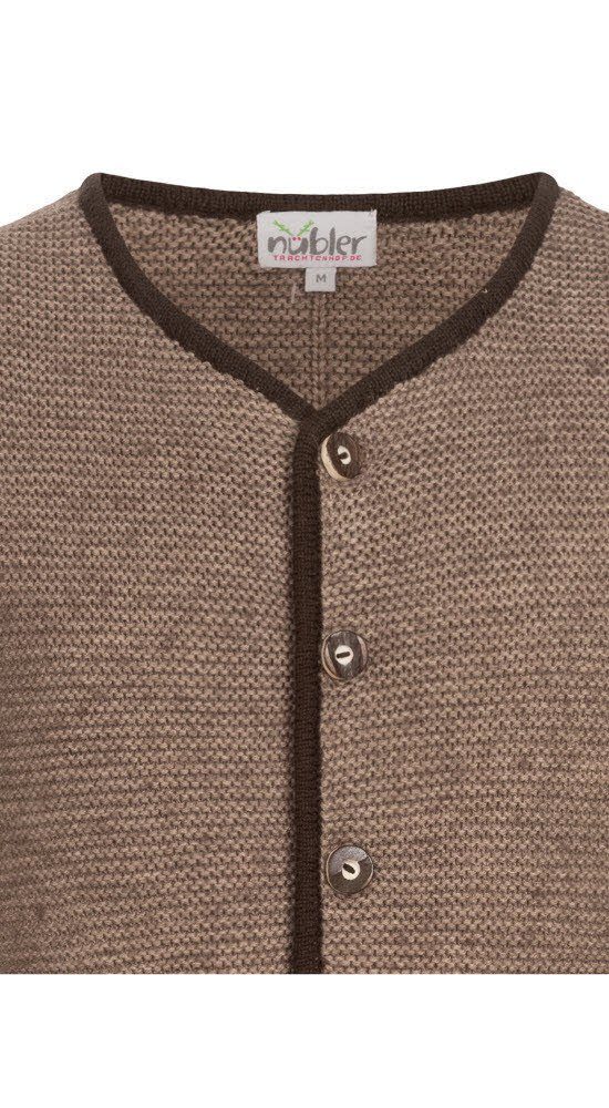 Nübler Trachtenstrickjacke Trachtenstrickjacke Langarm Ignaz in braun von Nübler