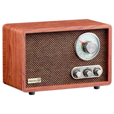 Cyberlux CL-3080 Küchen-Radio (FM-Tuner, 10 W, Retro-Radio, Bluetooth, USB-Eingang, Hochwertiges Holz im Retro Design)