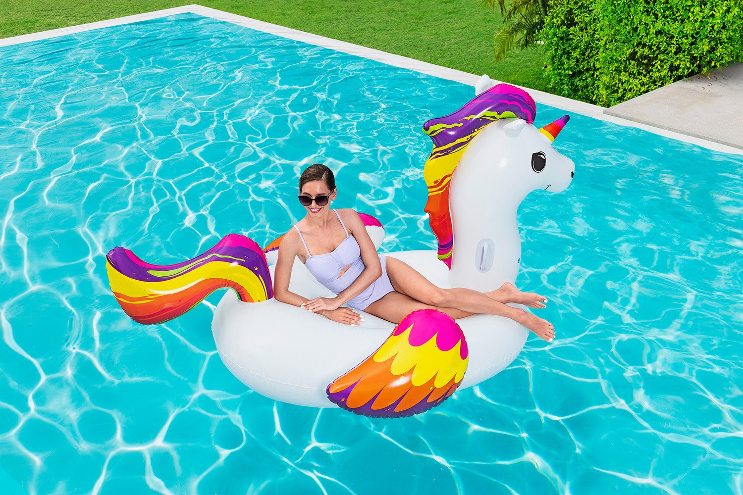 Bestway Schwimmtier Einhorn, 233 x 156 x 136,5 cm