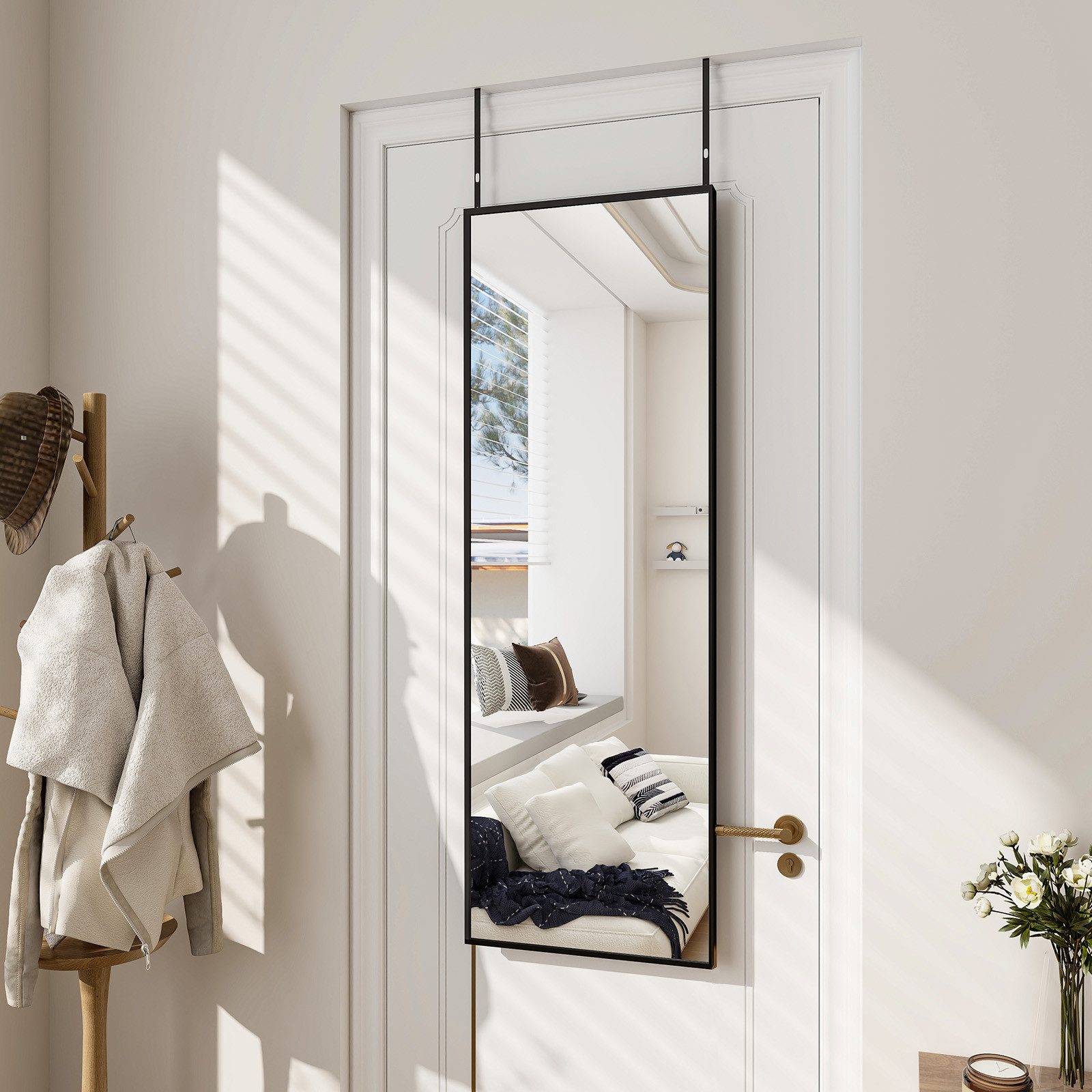 BEAUTYPEAK Spiegel Rechteck-Türspiegel mit Rahmen (35cm*122cm,41cm*127cm, günstig online kaufen