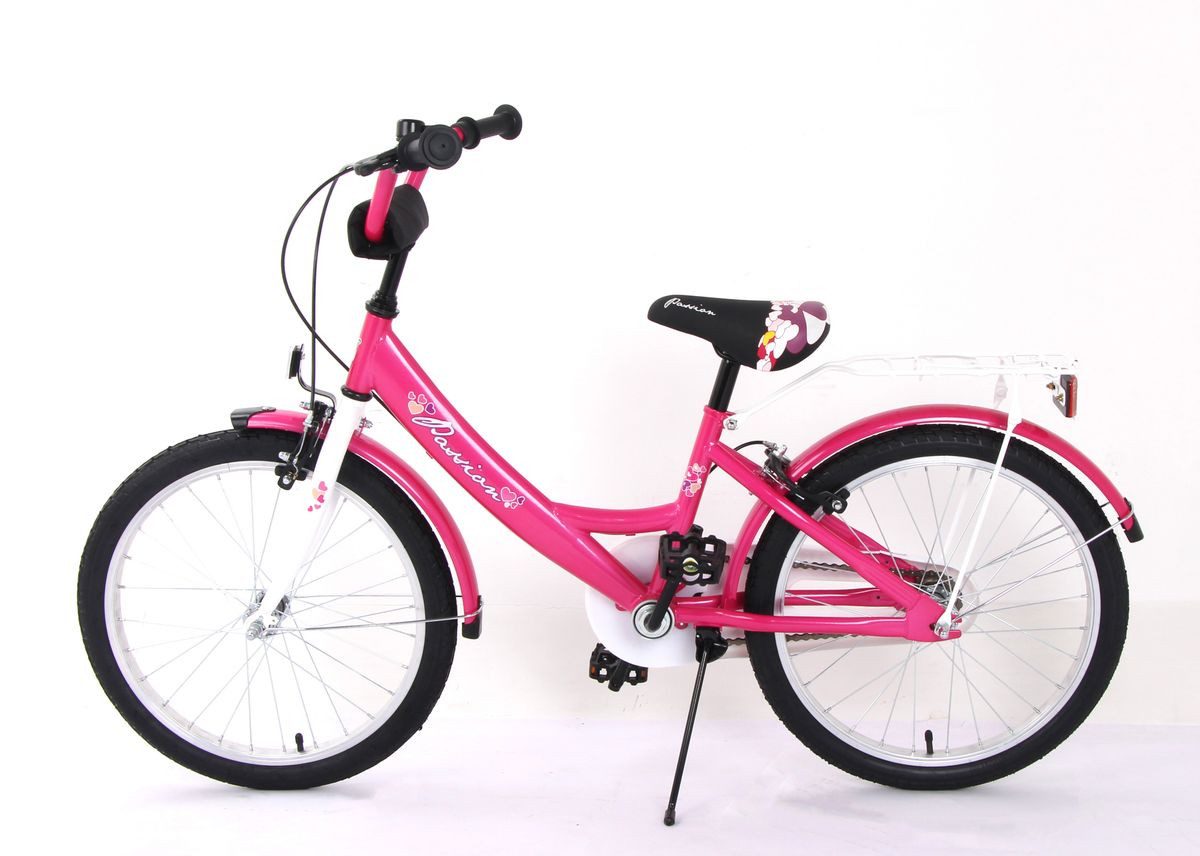T&Y Trade Kinderfahrrad 20 Zoll Kinder Mädchen City Fahrrad Bike Rad Kinderfahrrad PASSIO Pink, 1 Gang, Gepäckträger, Seitenständer, Schutzbleche
