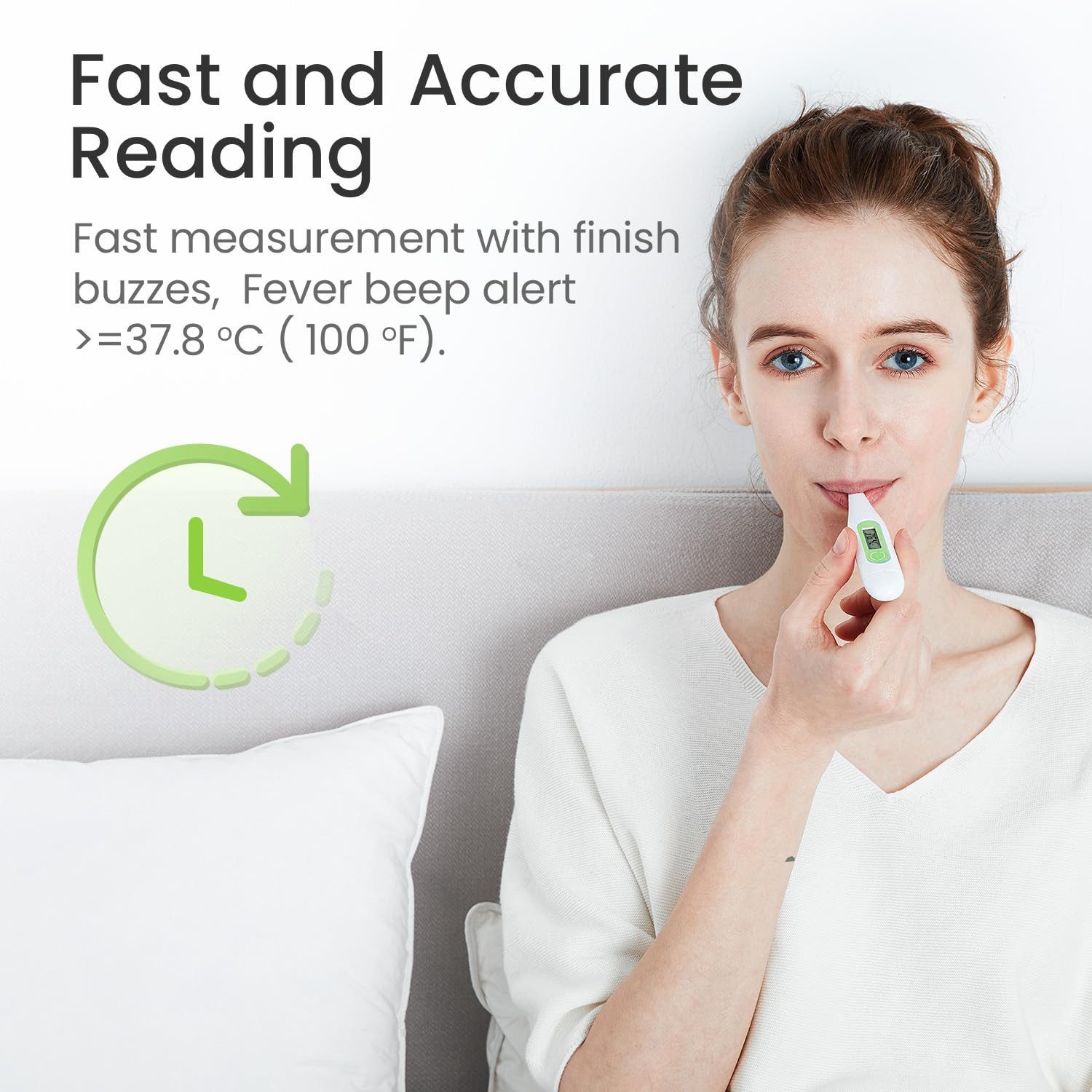 UE Stock Fieberthermometer 2 St. Digitales Kinder Erwachsene Fieberthermometer Achselthermometer, genaue Messung mit hoher Präzision