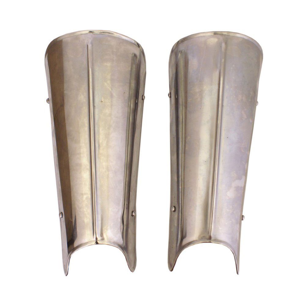 Battle Merchant Ritter-Kostüm 1 Paar Beinschienen aus Stahl, 1,2 mm