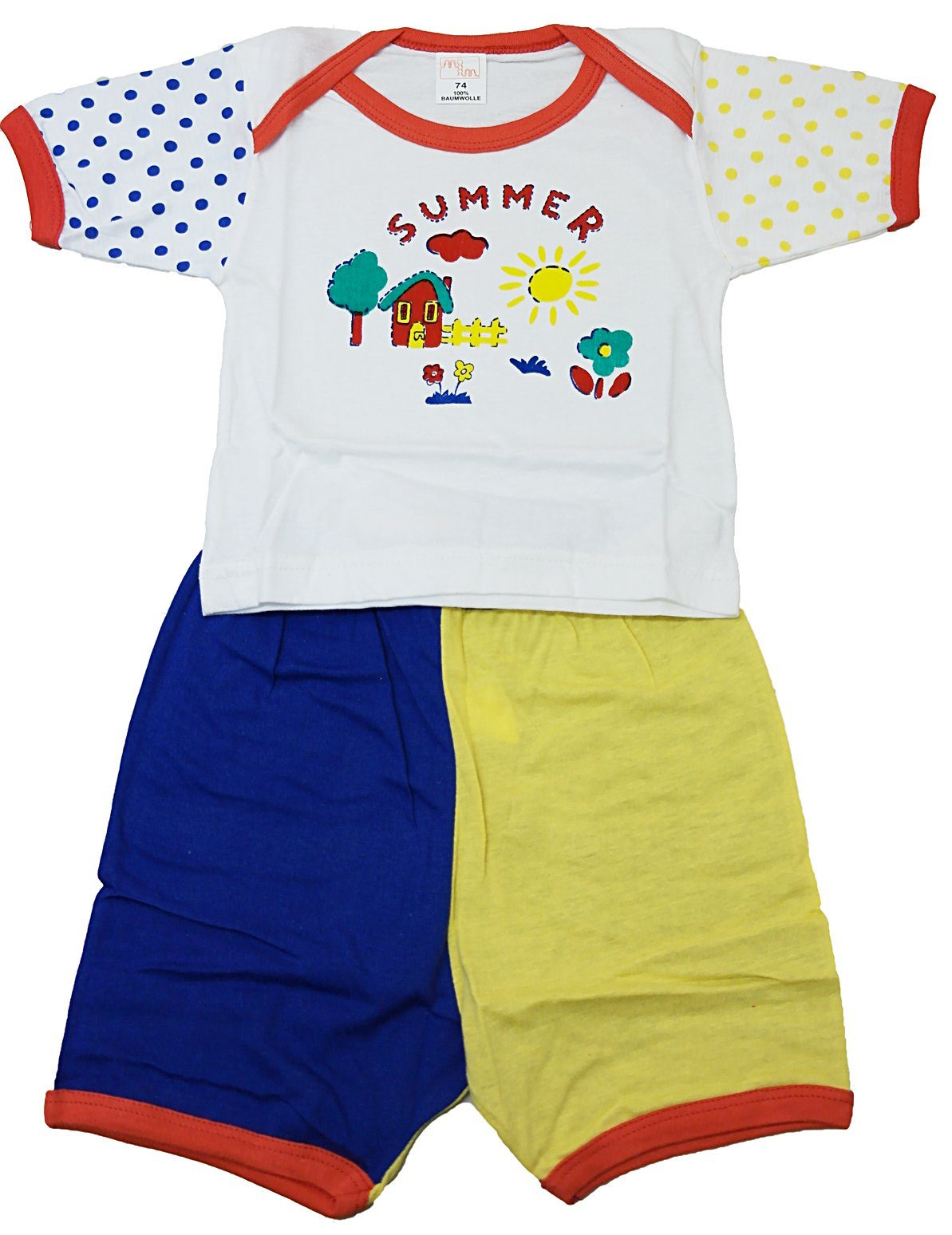 YESET T-Shirt Baby T-Shirt Shorts (2-tlg) kurze Kinder (2er-Pack) Rot-Summer