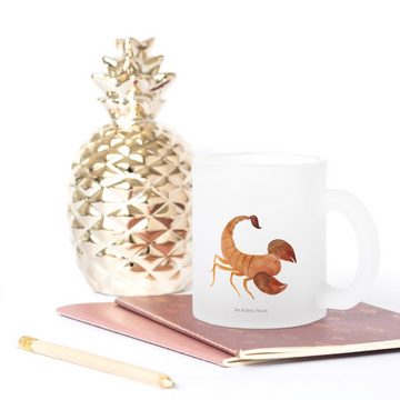 Mr. & Mrs. Panda Teeglas Sternzeichen Skorpion - Transparent - Geschenk, Teetasse aus Glas, Te, Premium Glas, Liebevolle Gestaltung