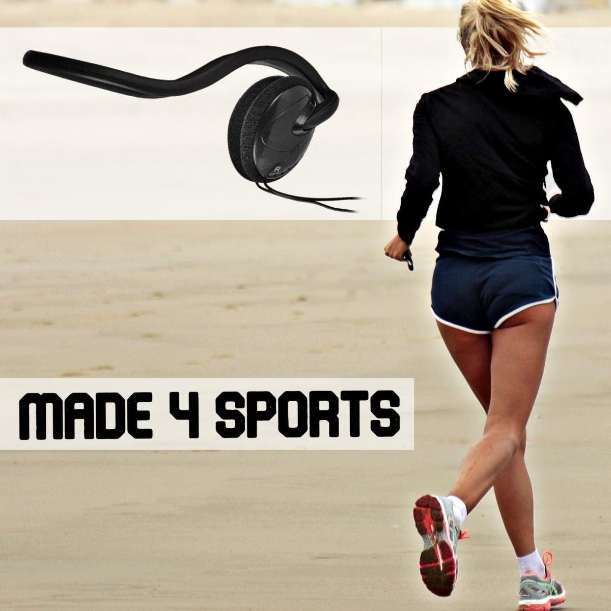 TronicXL Sport Kopfhörer Nackenbügel 3,5mm kabelgebunden mit Kabel Smartphone Sport-Kopfhörer – Bild 4 von 4