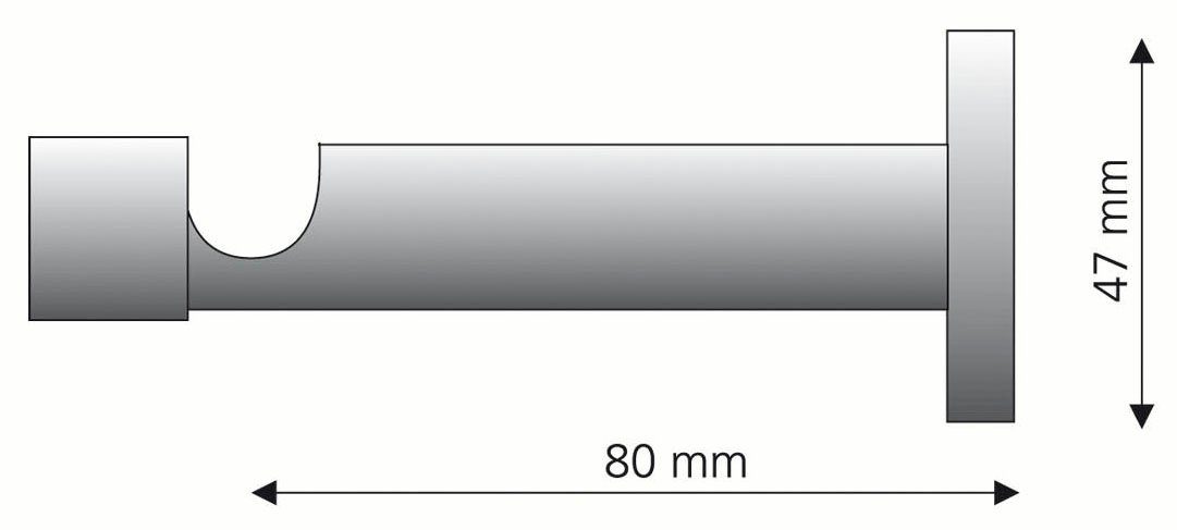 Gardinenstangenhalter »Träger 1lfg mit Schraubkappe für 16 mm Gardinenstangen 