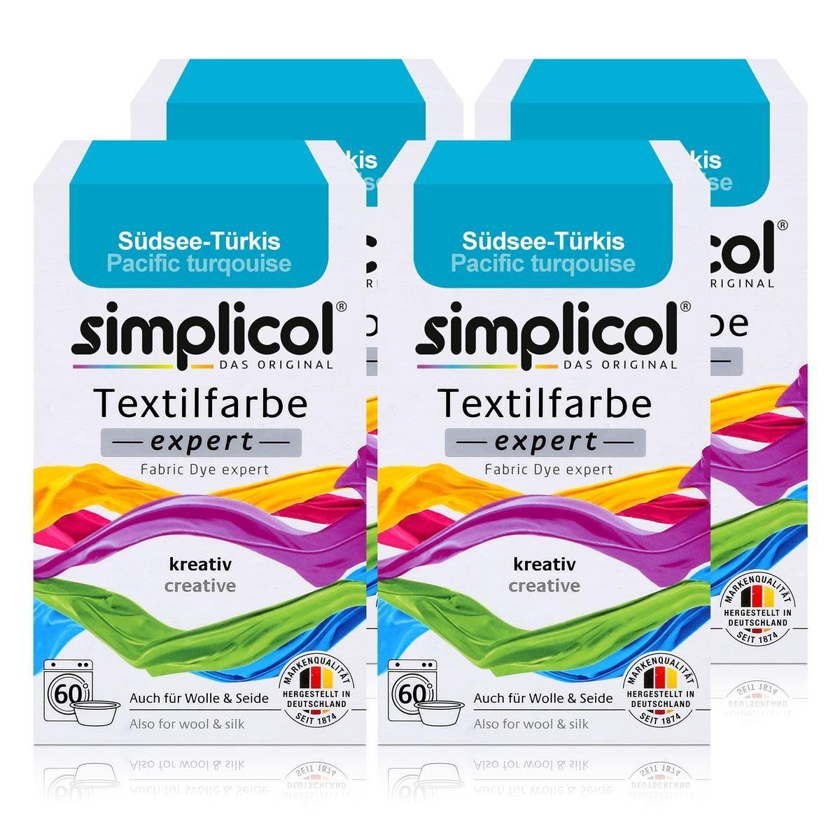 Textilfarbe Simplicol Textilfarbe expert Südsee-Türkis 150g - Farbe zum Färben (4e