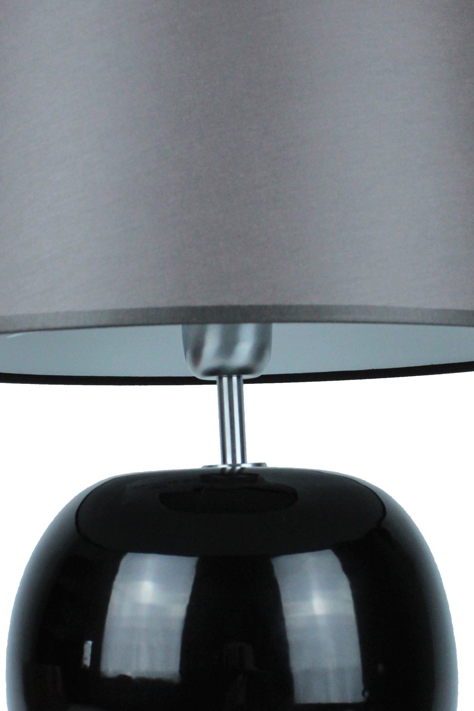 Signature Home Collection mit Keramiklampe ohne Nachttischlampe Nachttischlampe, Lampenschirm warmweiß, schwarz Leuchtmittel