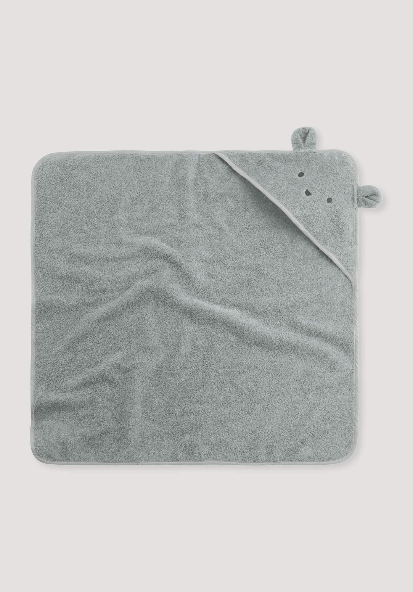 Hessnatur Badeponcho mit Kapuze aus reiner Bio-Baumwolle, Baumwolle