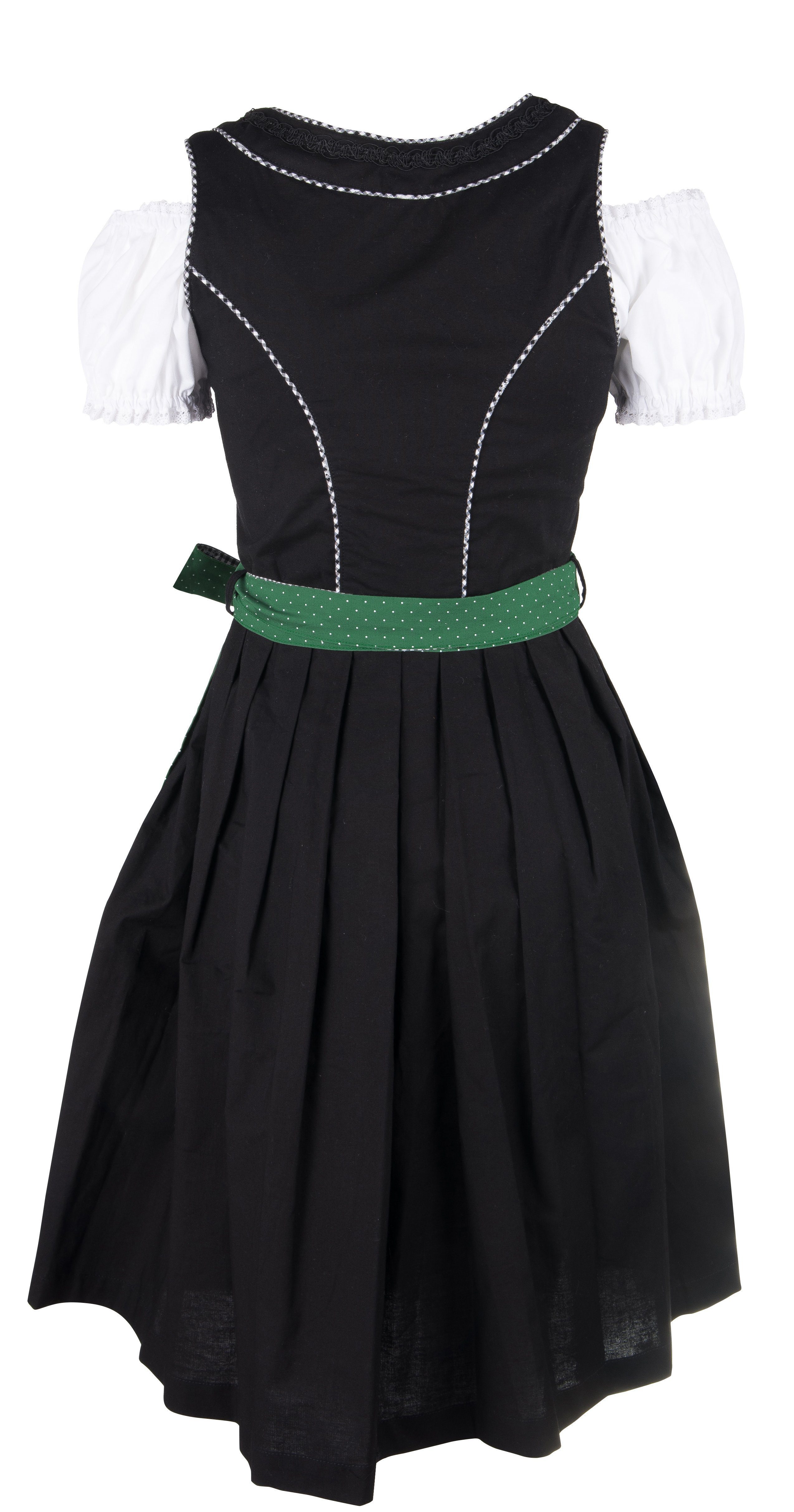 Ramona Lippert Dirndl Pia 3-teiliges Trachtenkleid Damen schwarz grün Rockl günstig online kaufen