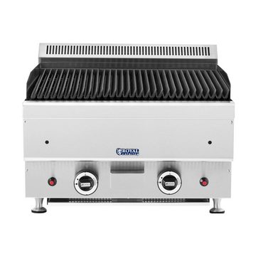 Royal Catering Gasgrill Lavastein-Grill - Erdgas - 2x7200 W - 50x47cm - 0 - 460 °C