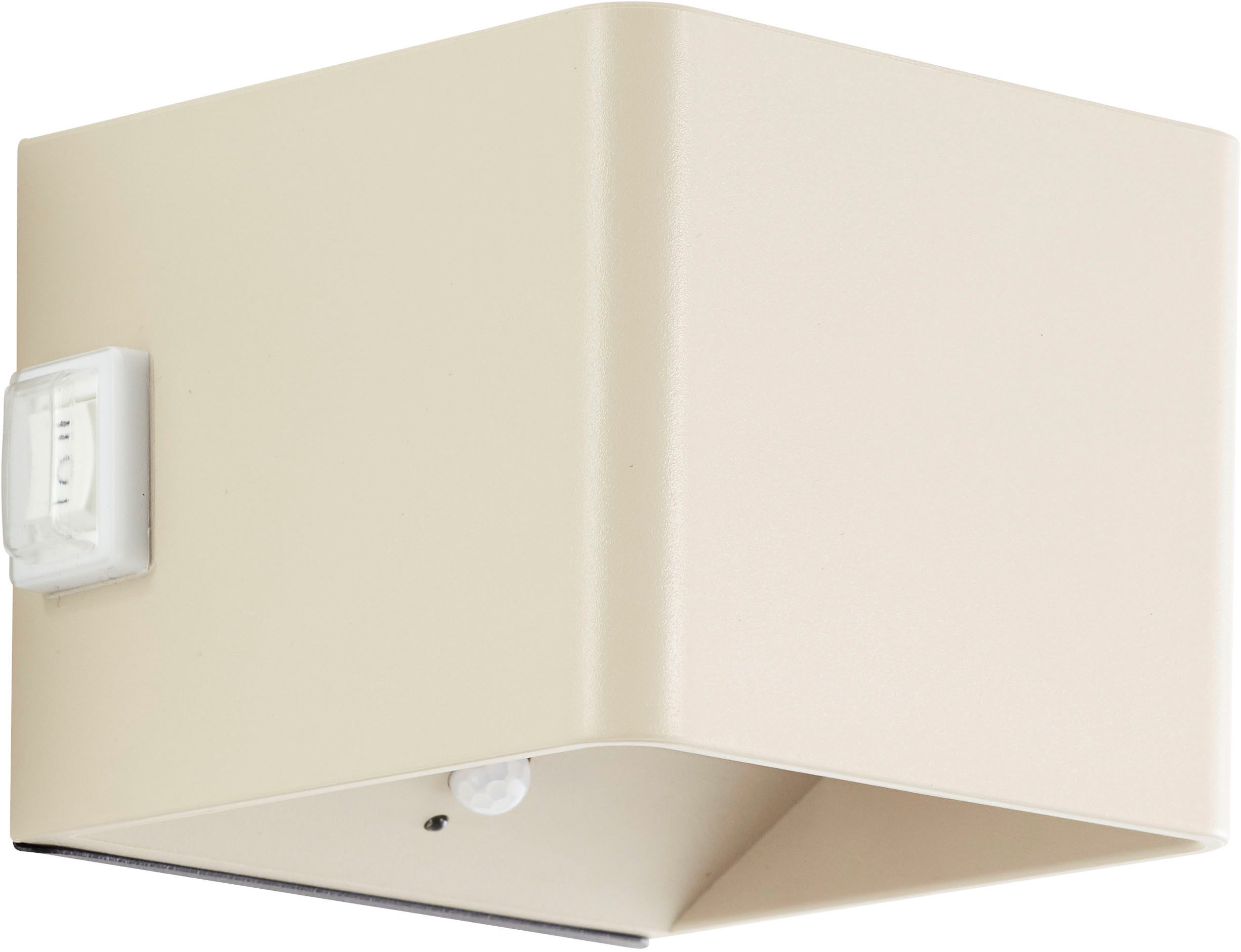 Brilliant Außen-Wandleuchte Iseo - portable Akkuleuchte inkl. Magnetplatte, Abschaltautomatik, Bewegungsmelder, Ein-/Ausschalter, USB-Ladefunktion, LED fest integriert, Warmweiß, Akku, 300 lm, 3000 K, USB, schwarz, mobile Außenlampe, Wandlampe