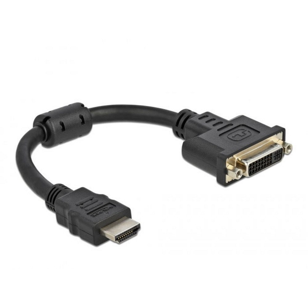Delock Delock 65206 HDMI / DVI Adapter [1x HDMI-Stecker - 1x DVI-Buchse 24+5p TV-Adapter, 20.00 cm
