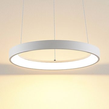 Arcchio LED-Hängeleuchte Vivy, dimmbar, LED-Leuchtmittel fest verbaut, warmweiß, Modern, Metall, Acryl, weiß, 1 flammig, inkl. Leuchtmittel