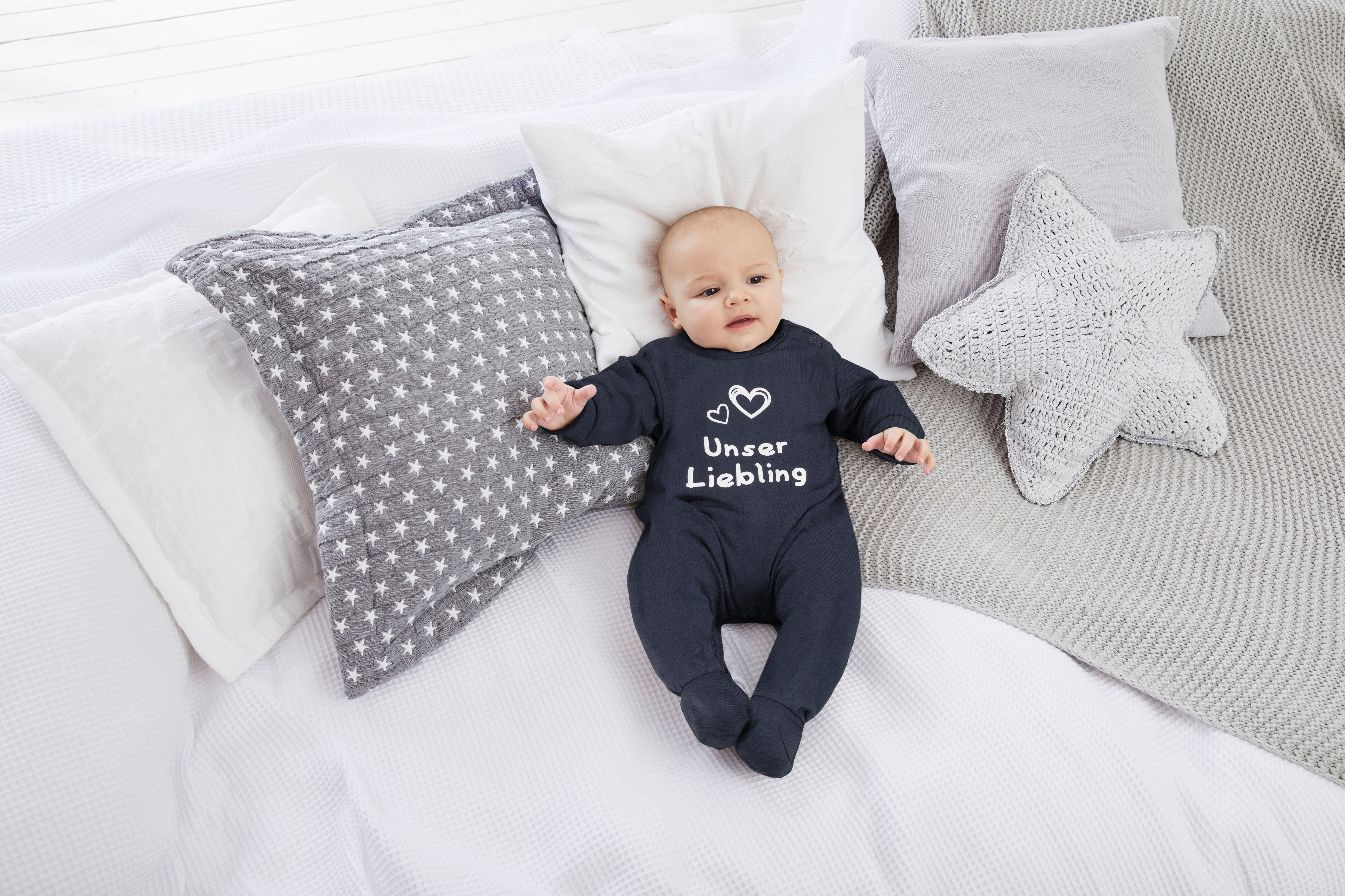 KIDSWORLD Schlafoverall Baby-Schlafanzug, Unser Liebling - NEUE KOLLEKTION aus Bio-Baumwolle