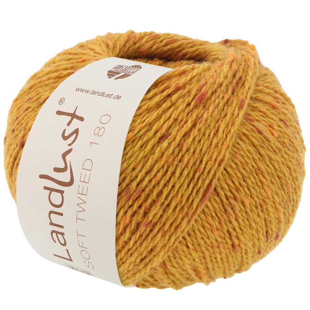 LANA GROSSA LANDLUST SOFT TWEED 180 Häkelwolle, 180 m (Klassisch verzwirntes Tweedgarn aus Schurwolle mit mehrfarbigen Noppen), 50 g