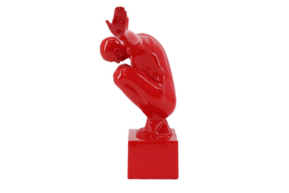 riess-ambiente Dekofigur HIGH DIVER 50cm rot - Athlet, Pose, Arme, kunstvoll, handgefertigt (Einzelartikel, 1 St), Moderne Skulptur - ideal als dekorativer Akze – Bild 5 von 5