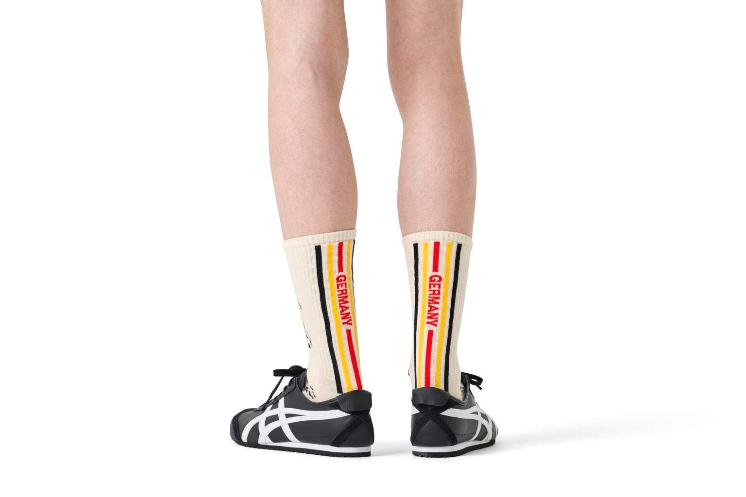 Happy Socks Socken Tagessocke Crew Team Germany Football Sneaker beige - 1 Paar