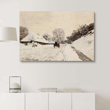 Posterlounge Holzbild Claude Monet, Der Karren, Honfleur, Wohnzimmer Rustikal Malerei