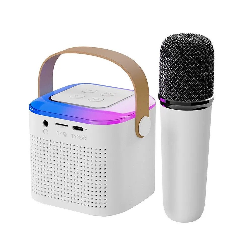 Mikrofon Y1 Bluetooth Lautsprecher LED Karaoke Anlage mit Mikrofon 6W