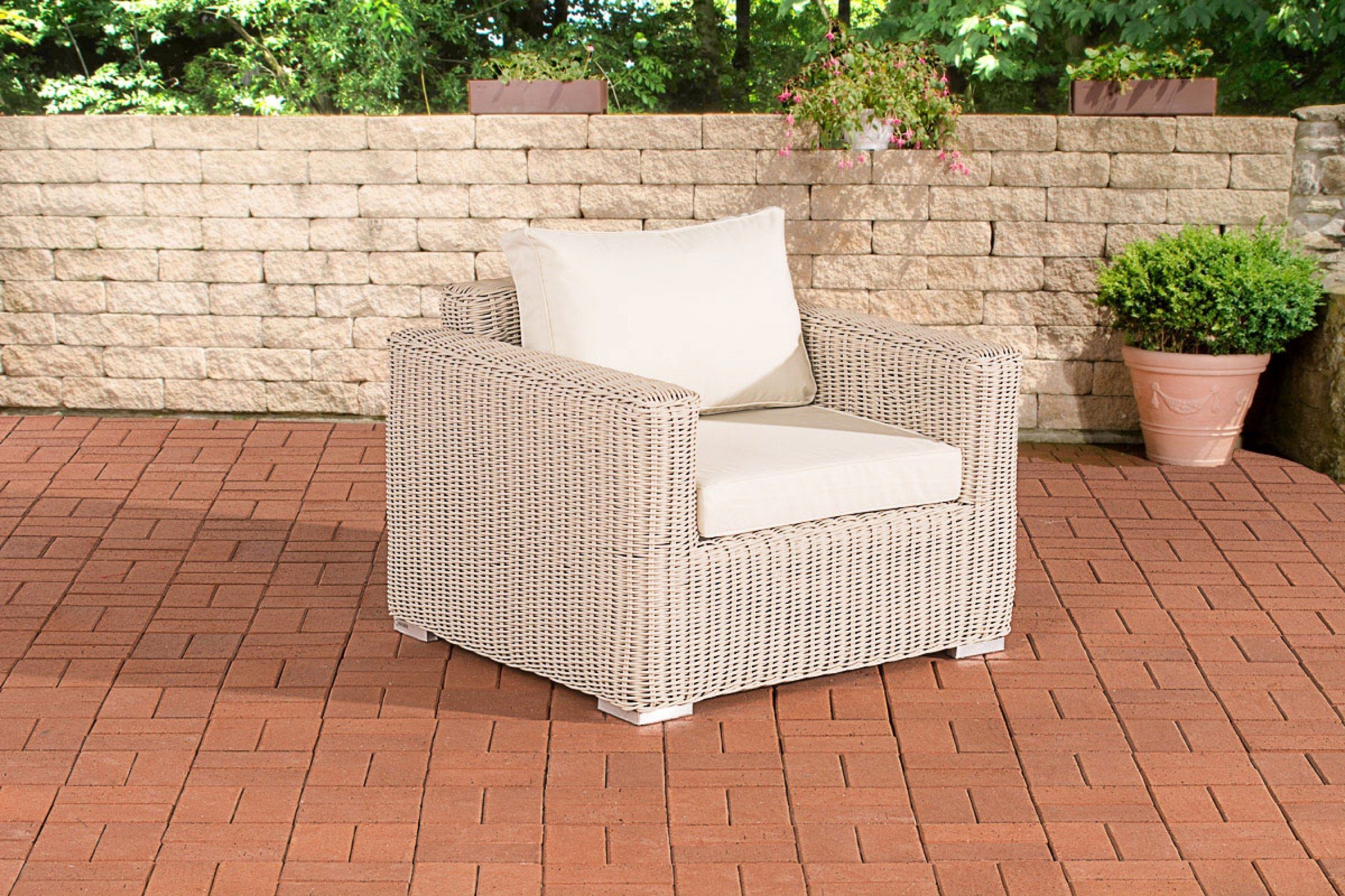 TPFGarden Gartensessel Maden Rattansessel für Garten, Balkon