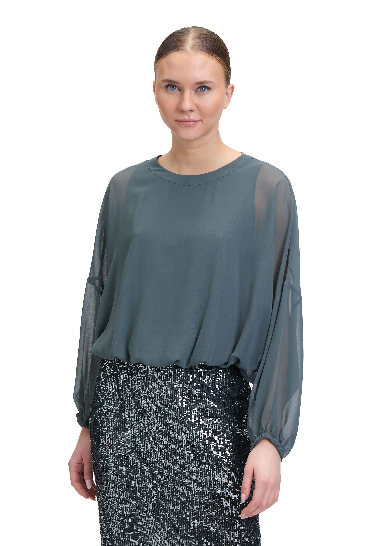 Schlupfbluse Vera Mont Oversize-Bluse mit Rundhalsausschnitt