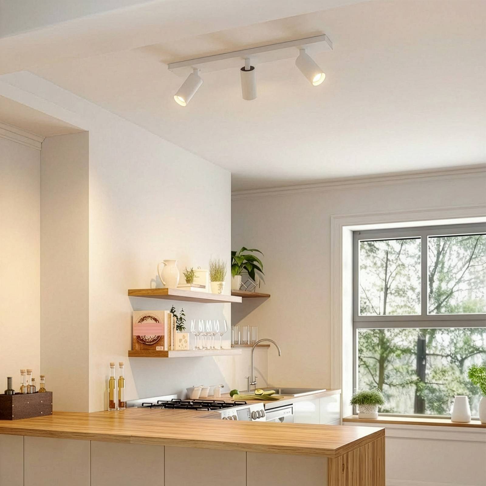 Arcchio Deckenstrahler Brinja Slim, Metall, Weiß IP20, 3 x 5 W LED (GU10 MR11)