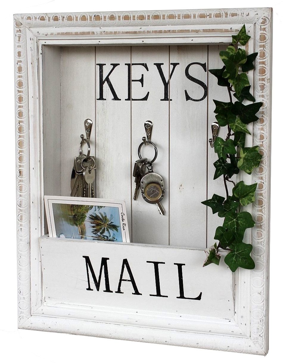 DanDiBo Schlüsselbrett Wandorganizer Vintage Holz mit Ablage Schlüsselboard günstig online kaufen