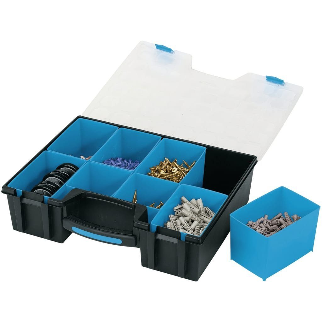 Fächern 41,5×33×11 mit 8 Sortimentskasten Draper Tools cm Schwarz Werkzeugbox