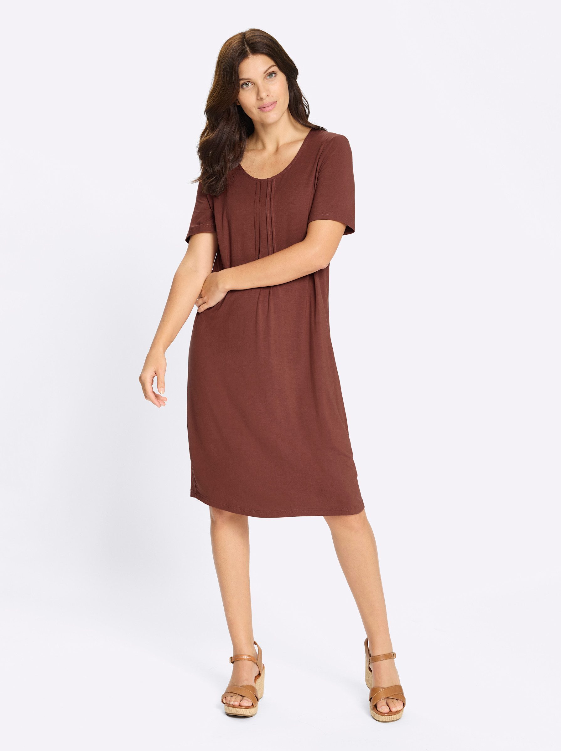 Jerseykleid Jersey-Kleid Kurzarm