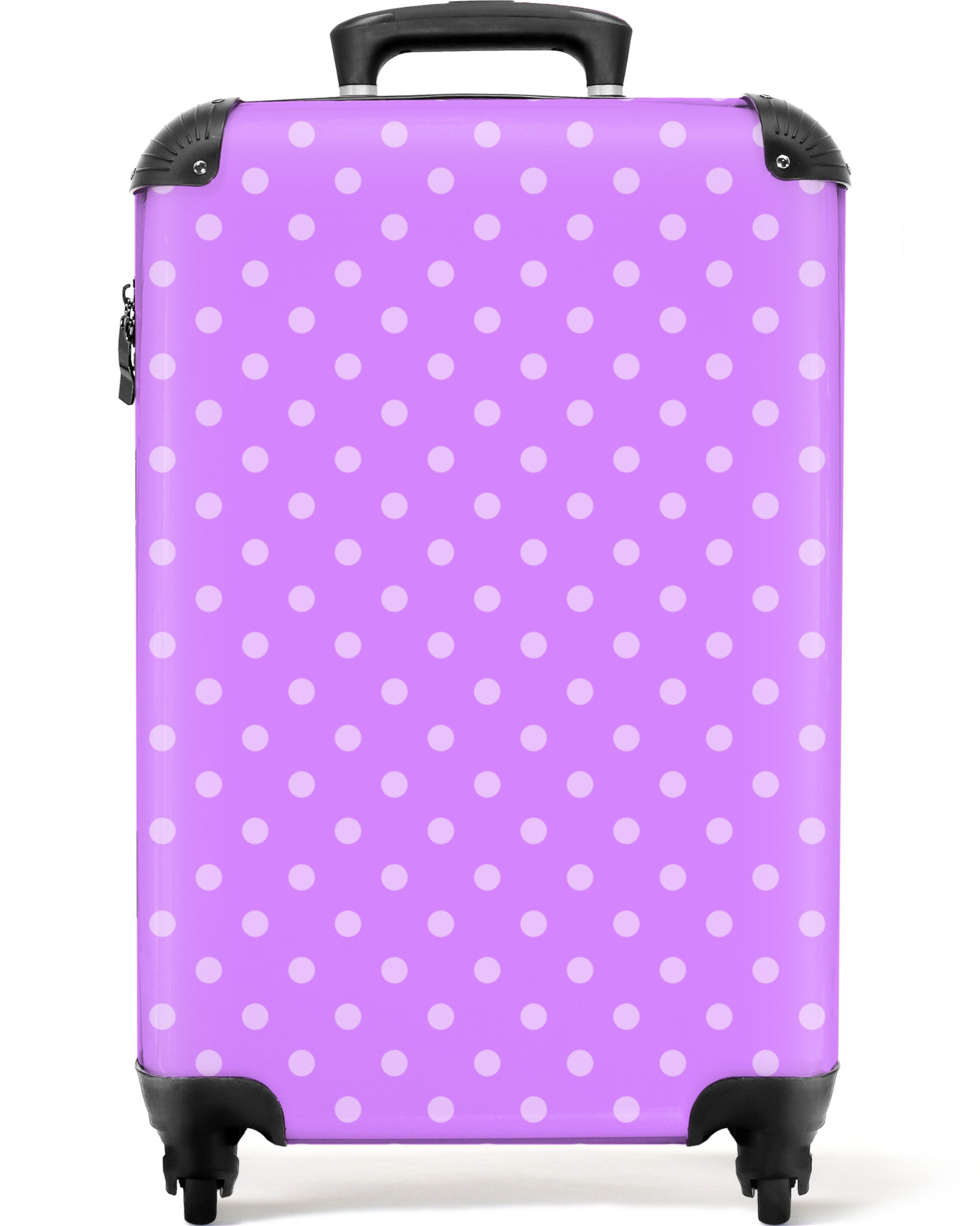NoBoringSuitcases.com© Hartschalen-Trolley Lila - Muster - günstig online kaufen
