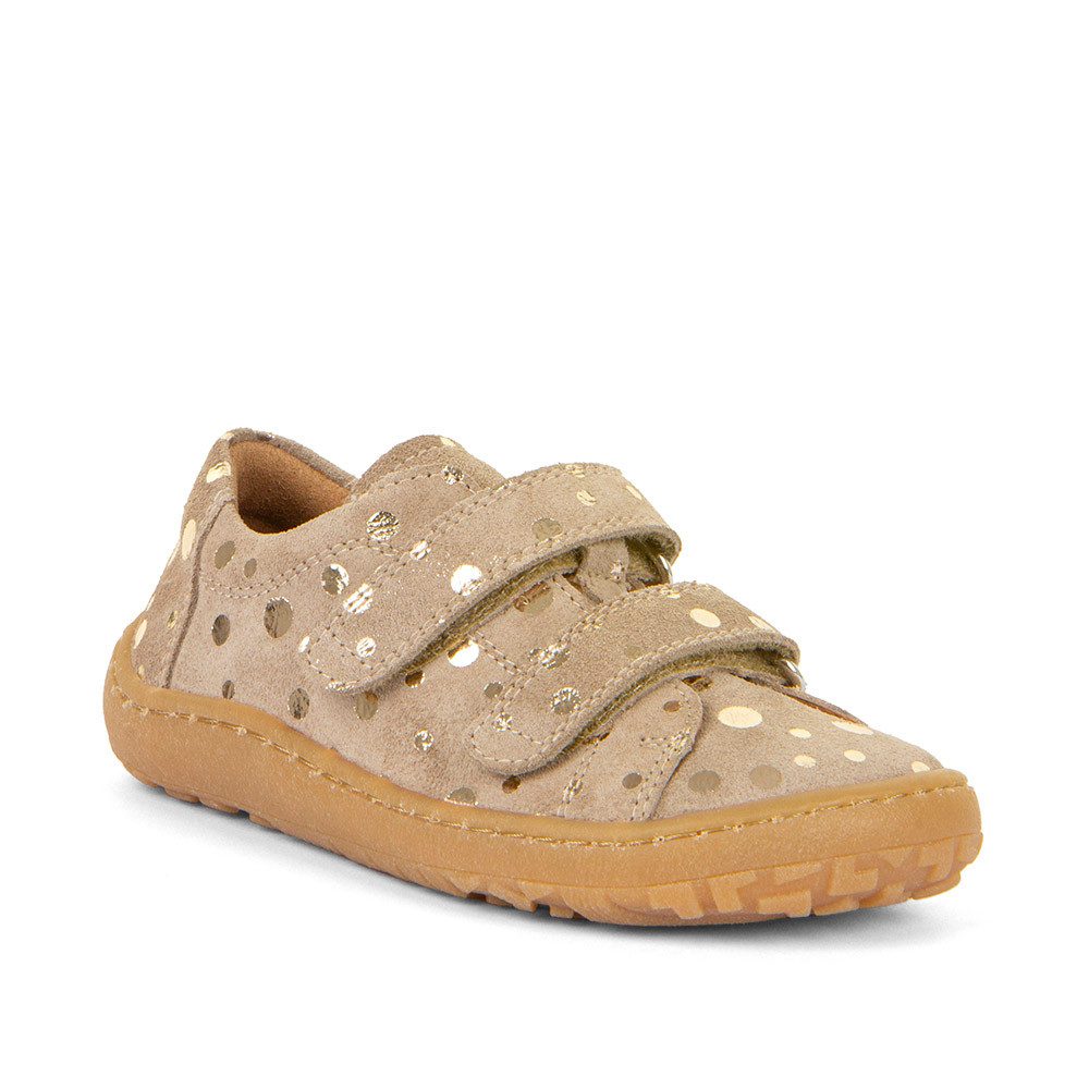 froddo® Barefoot Base Klettschuh, Konfirmationsschuh, Barfußschuh mit Metallic-Dots verziert