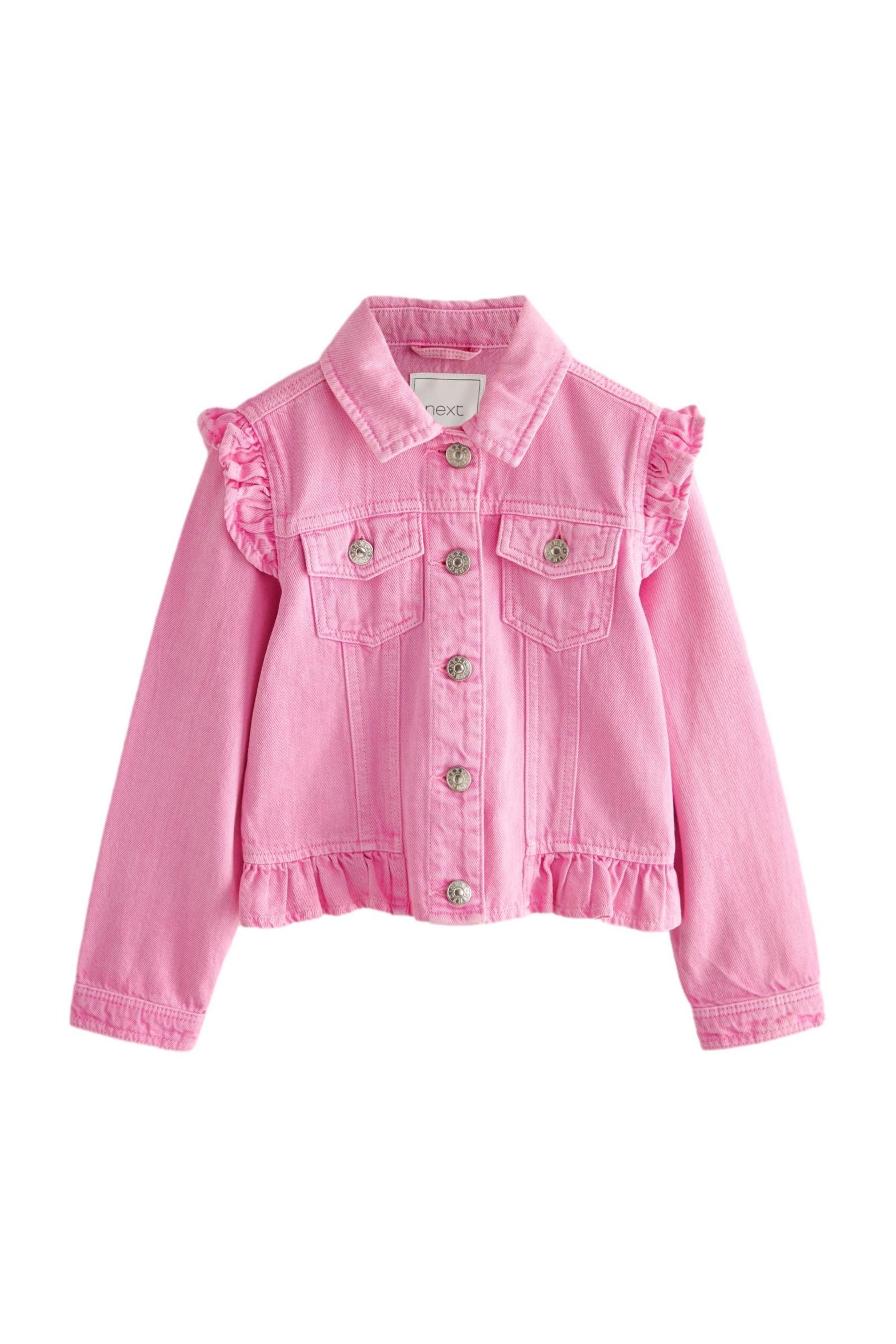 Jeansjacke Jeansjacke mit Schulterrüschen