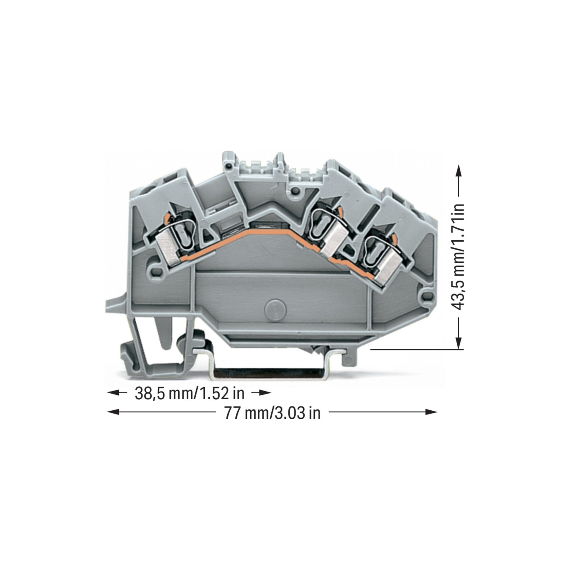 WAGO Crimpzange WAGO GmbH& Co. KG Durchgangsklemme 0,08-2,5mmq grau 780-631