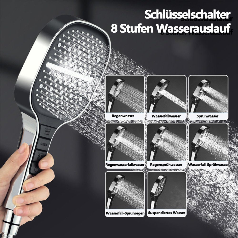OKWISH Handbrause Duschkopf Sparduschkopf Regendusche, (Brausekopf Duschbra günstig online kaufen