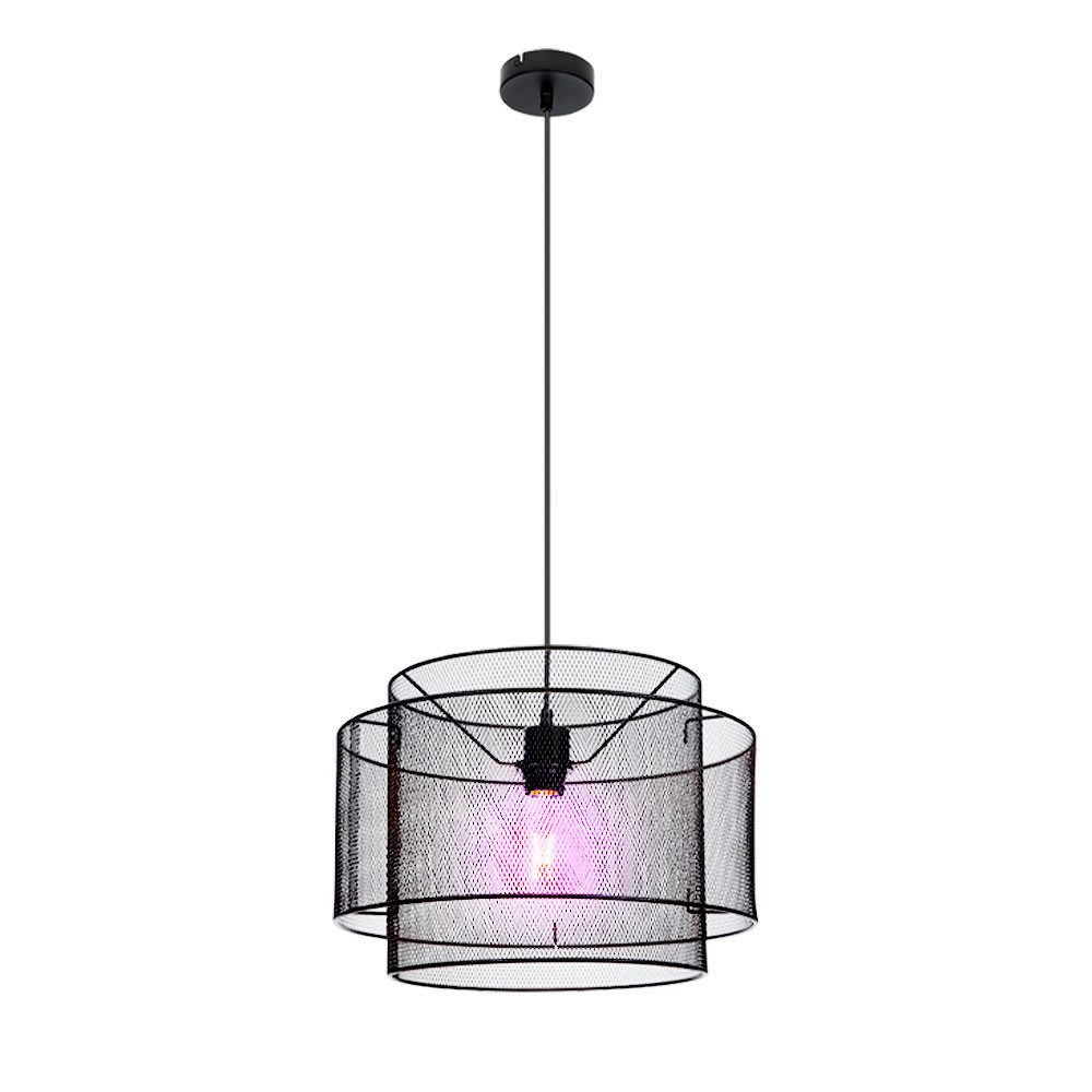 GLOBO LIGHTING LED-Hängeleuchte, Leuchtmittel inklusive, Warmweiß, Farbwechsel, RGB LED Hängelampe Pendellampe schwarz Fernbedienung schwarz
