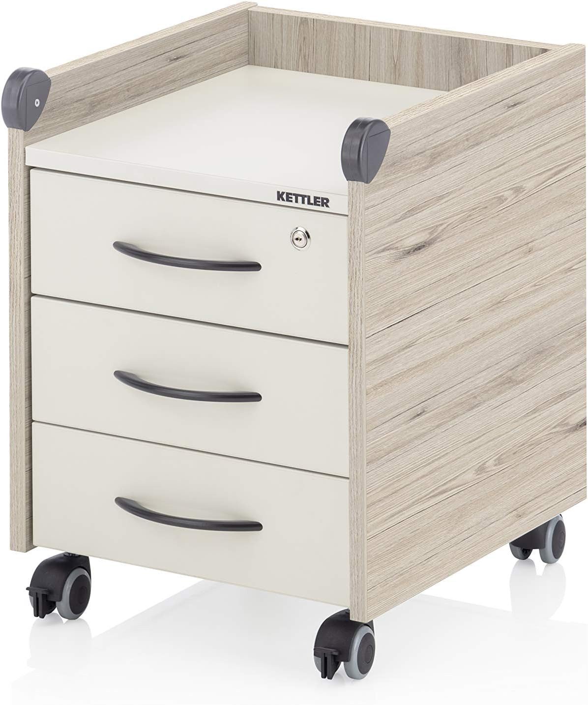 Vladon Aktenschrank Kettler (Rollcontainer Abschließbar) Abschließbar, günstig online kaufen