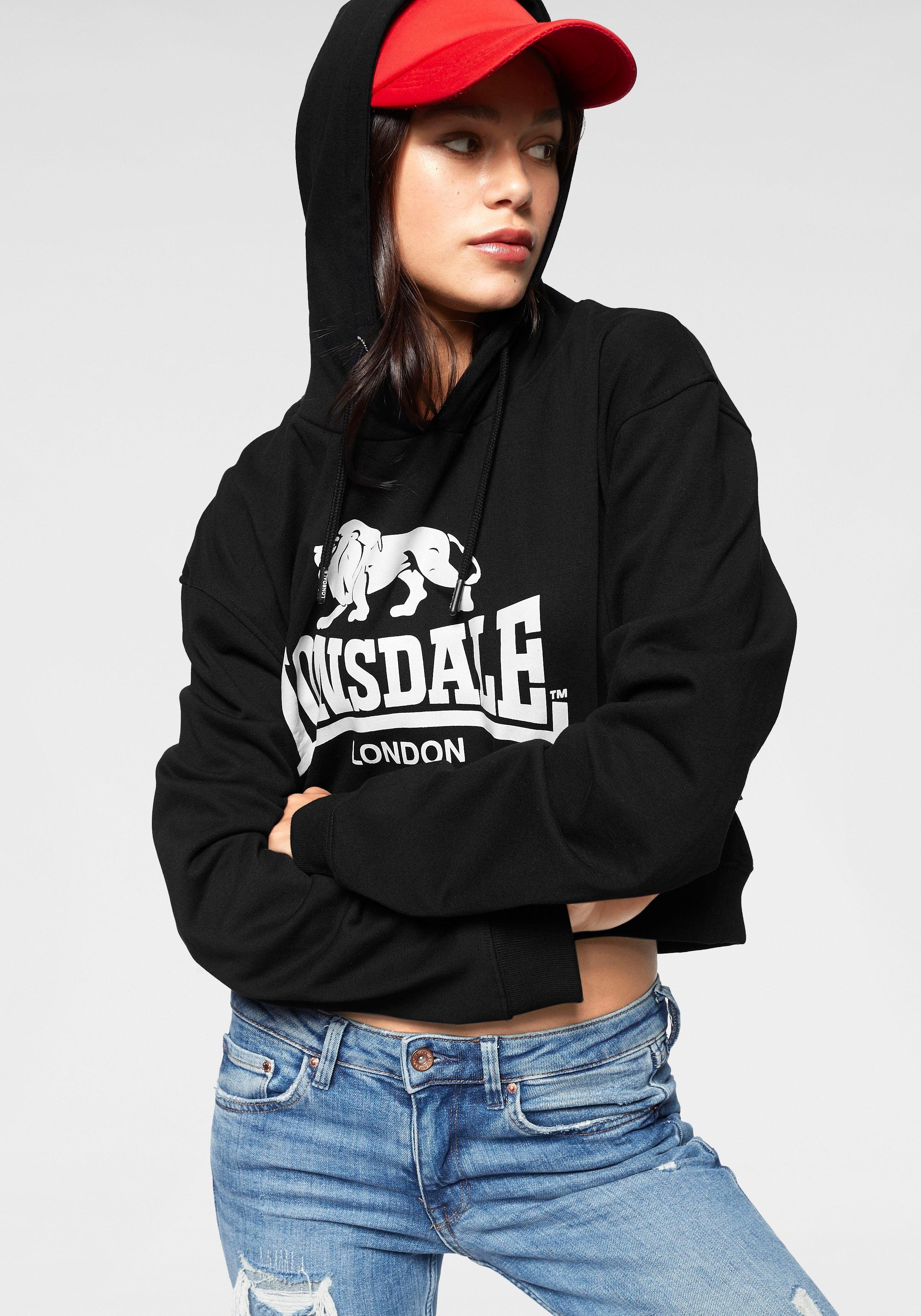 Lonsdale Kapuzensweatshirt Crop Top ROXETH