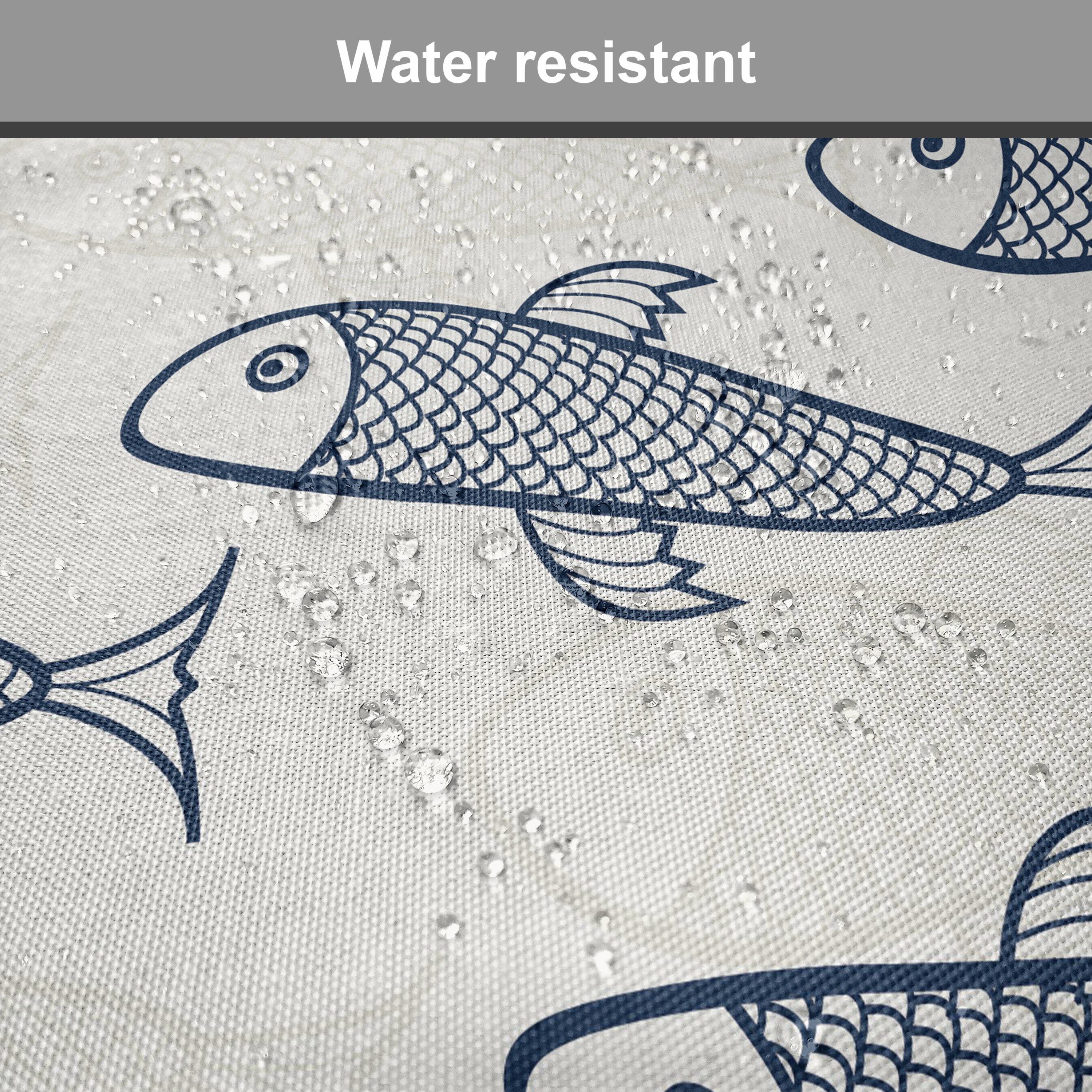 Abakuhaus Stuhlkissen Dekoratives Fisch Scales Aquarium für Küchensitze, Doodle wasserfestes Kissen Riemen mit