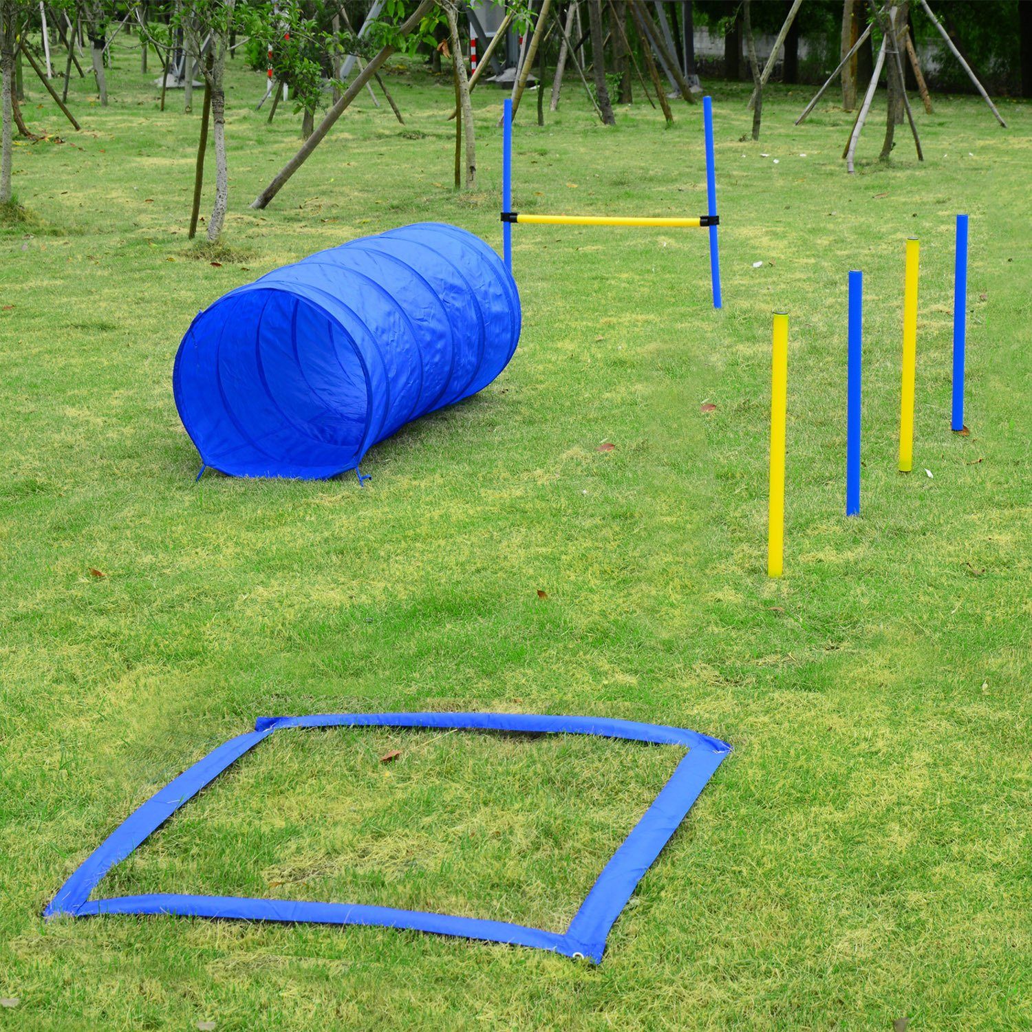PawHut Agility-Hürde Hund Agility Set inkl. Tragetasche, PE, Polyester
